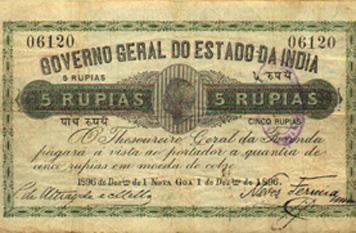 5 rupias - 01/12/1896